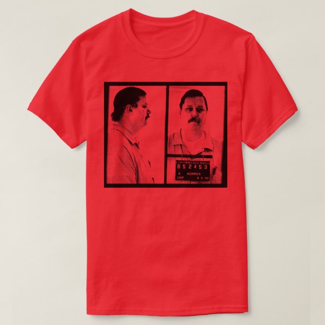 Ed Kemper Mugshot Retro Aesthetic 80 s Stil Design T Shirt (Design framsida)