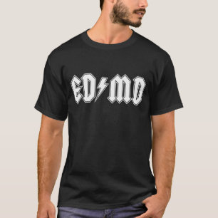 ED/MD M/W/C på mörk T Shirt