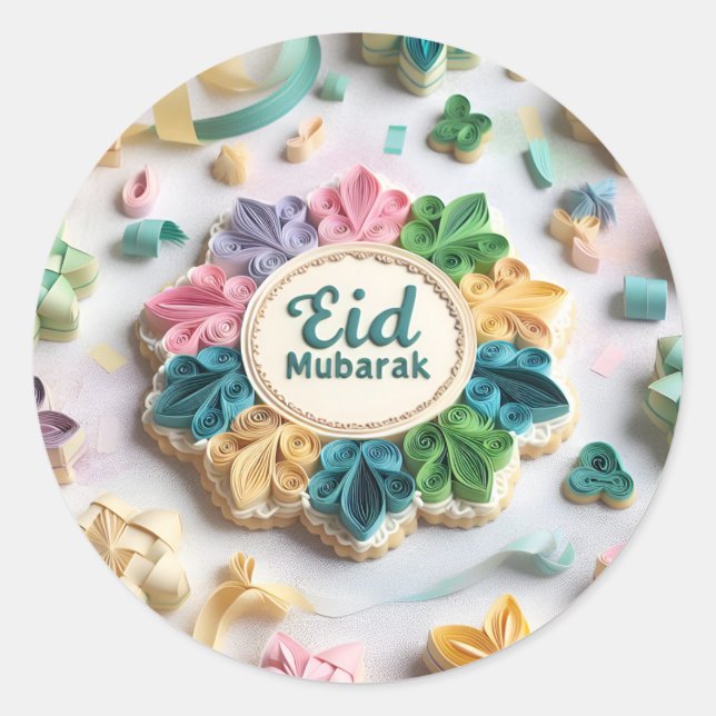 Ed mubarak islam Day Runt Klistermärke (Framsida)