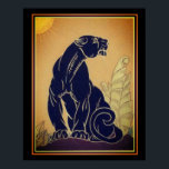 Ed Rudy Art Deco Black Panther Skriv ut 16 x 20 Poster<br><div class="desc">Streckande Art Deco Black Panther Skriv ut av Ed Rudy</div>
