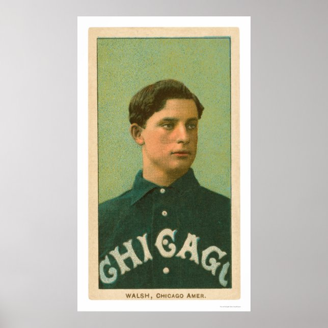 Ed Walsh Baseball Card 1909 Poster (Framsidan)