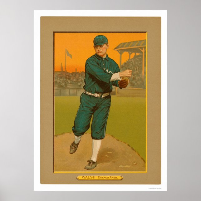 Ed Walsh White Sox Baseball 1911 Poster (Framsidan)