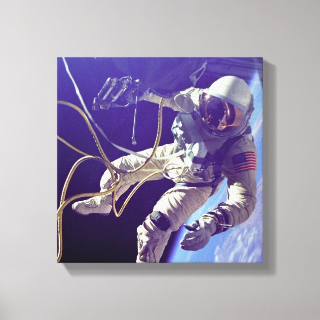 Ed White First American Spacewalker Photograph Canvastryck (Framsida)