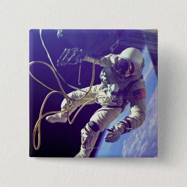 Ed White First American Spacewalker Photograph Knapp (Framsida)