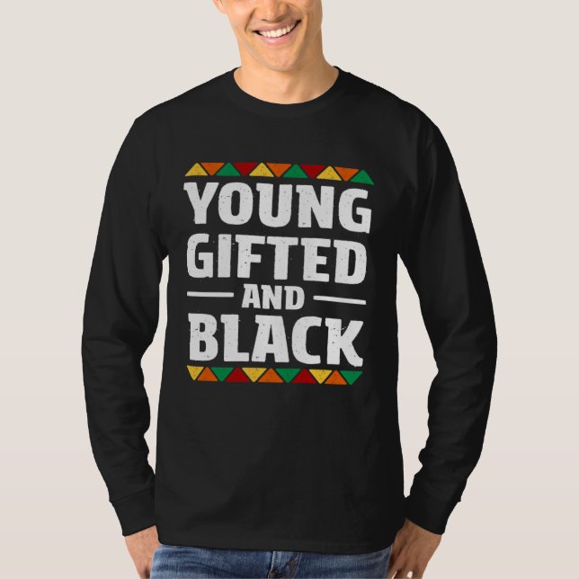 ed Young Black Dashiki African Pride History Month T Shirt (Framsida)