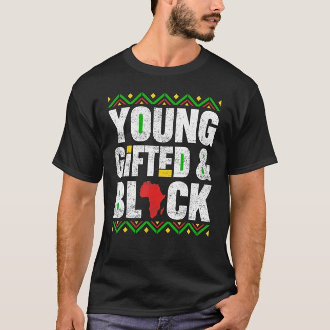 ed Young Black Dashiki African Pride History Month T Shirt (Framsida)
