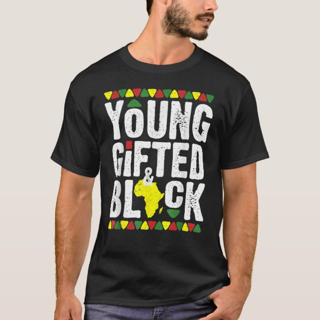 ed Young Black Dashiki African Pride History Month T Shirt (Framsida)