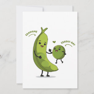 Edamame EdaBay-Bay Rolig Graviditet Ny Mamma Julkort