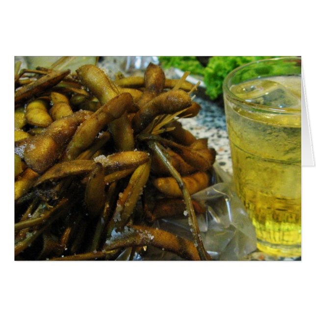 Edamame Thai Stil Card Hälsningskort (Framsidan Horizontal)