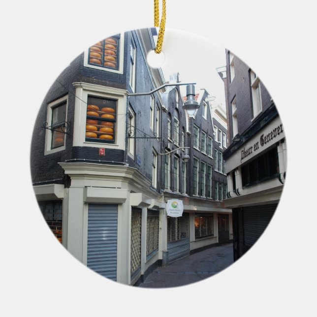 Edamostar i den Amsterdam gränden Julgransprydnad Keramik (Framsidan)
