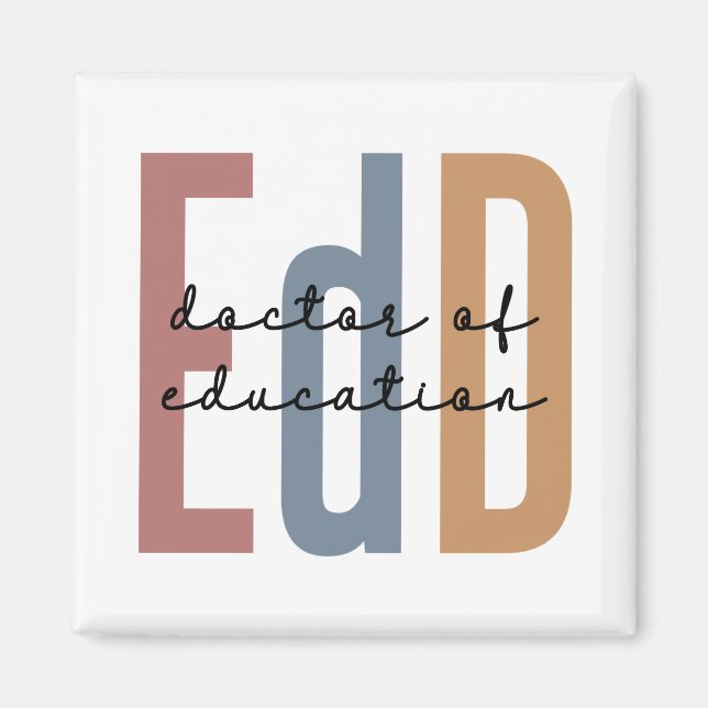 Edd Doktor of Education Studenten Magnet (Framsidan)