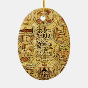 Edda NorseMythology Julgransprydnad Keramik