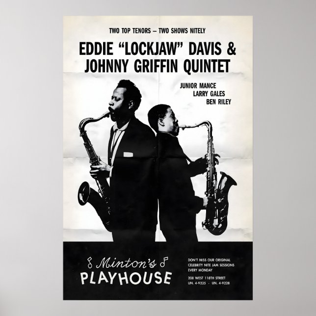Eddie Lockjaw Davis - Johnny Griffin jazzaffisch Poster (Framsidan)