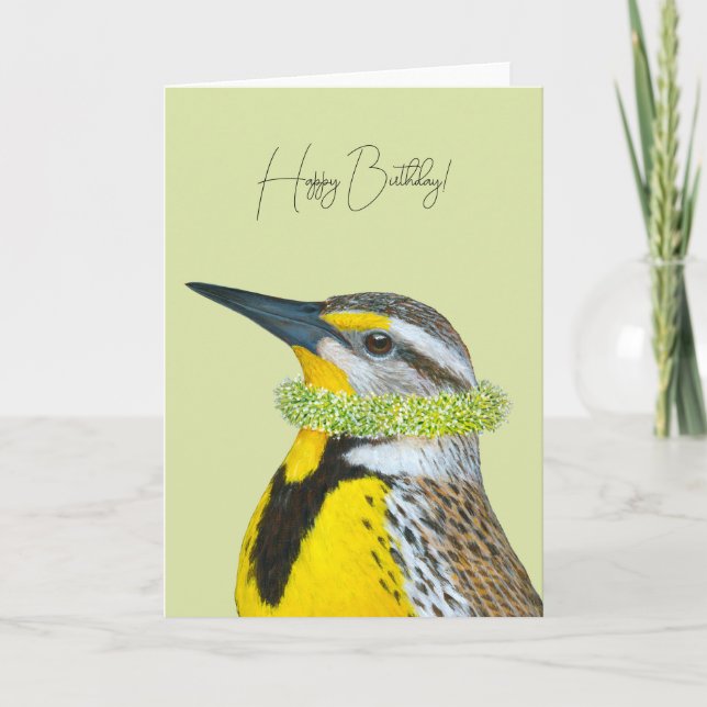 Eddie, meadowlark-födelsedagskort kort (Framsida)