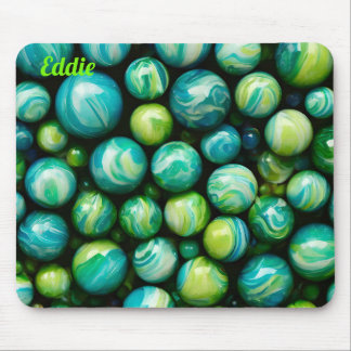EDDIE ~ Zany Shades of Grönt and Blue ~ Marbles ~ Musmatta
