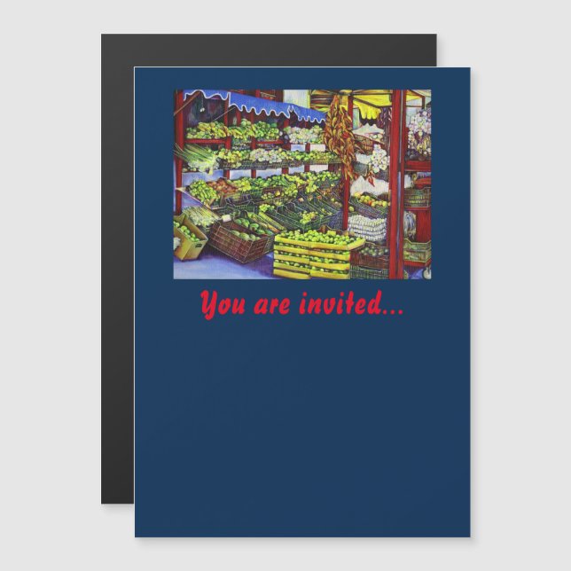 Eddie's Market, Ungern Magnetisk Inbjudningskort (Fram/baksida)