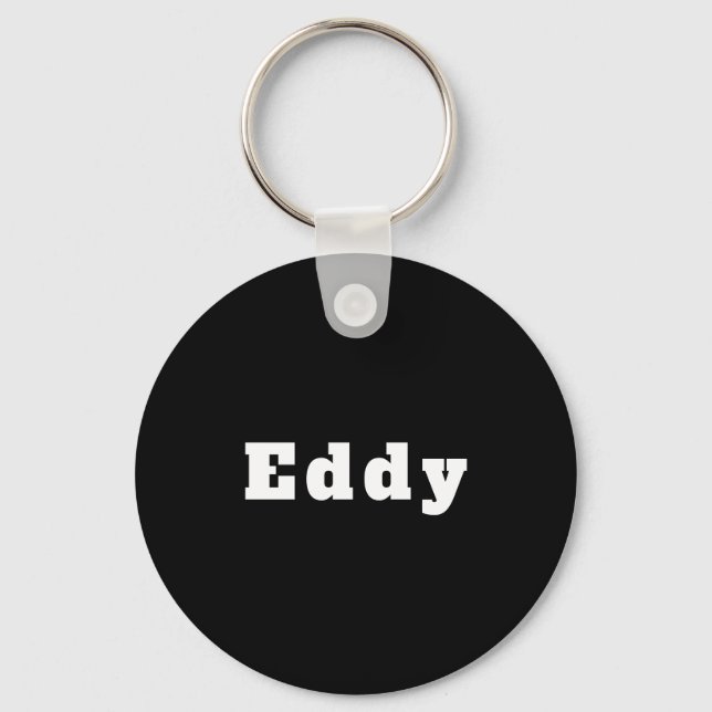 Eddy schwarz weiß nyckelring (Framsida)