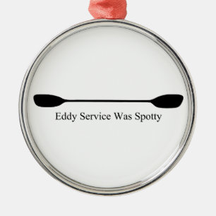 Eddy Service Var Fläckig Kajakpaddle Julgransprydnad Metall
