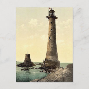 Eddystone Lighthouse, Plymouth, England Classic Ph Vykort