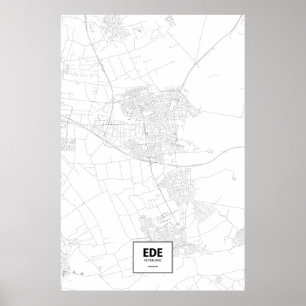 Ede Nederländerna (svarten på vit) Poster