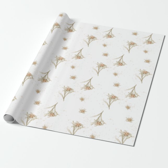 Edelweiss Alpine Flower Presentpapper (Utrullad)