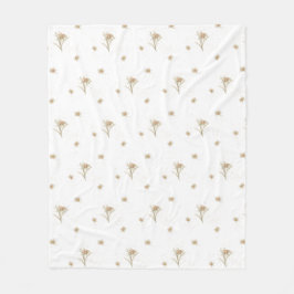 Edelweiss Alpine Watercolor Wildblomma Fleecefilt