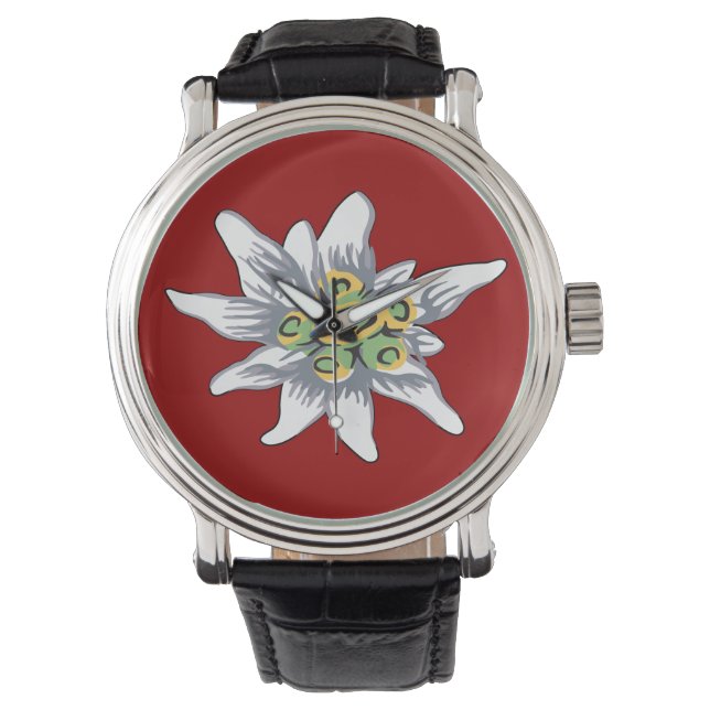 Edelweiss-blomma Armbandsur (Framsida)