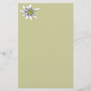 Edelweiss blomma brevpapper