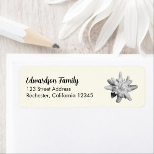 Edelweiss-blommans namn returadress etikett