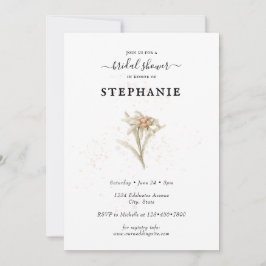 Edelweiss Blommigt Inbjudningskort för möhippan