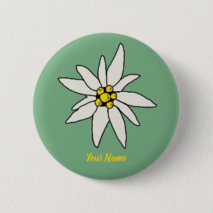 Edelweiss Chalet Flower Retro Huts Vintage Alm Knapp