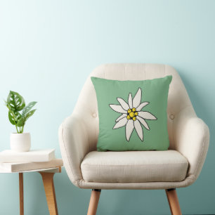 Edelweiss Chalet Flower Retro Huts Vintage Alm Kudde