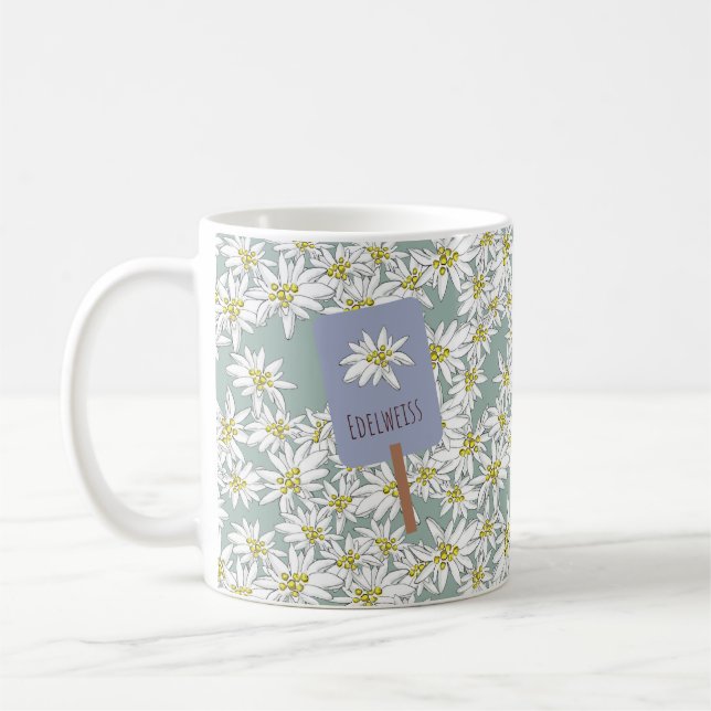 Edelweiss Cute Hand-Illustrated the Ljud of Music Kaffemugg (Vänster)