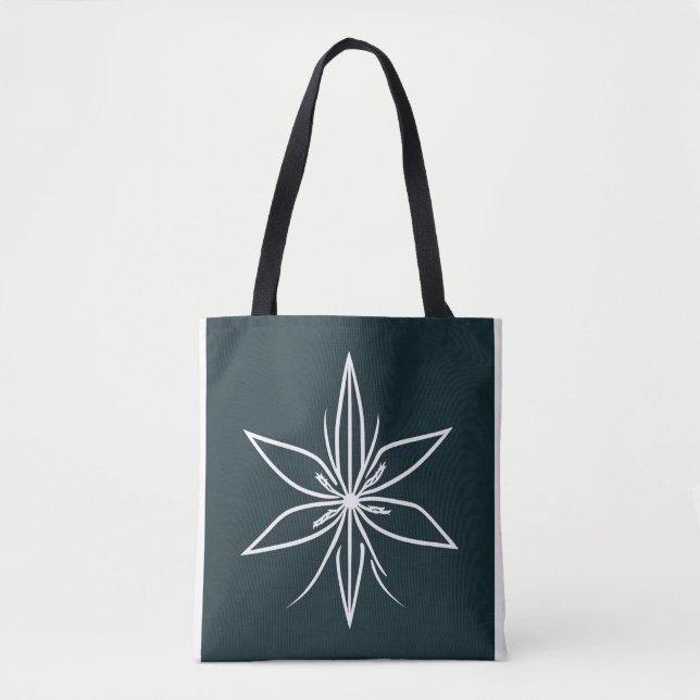 "Edelweiss Elegance: Minimalistisk Logotyp design  Tygkasse (Framsida)