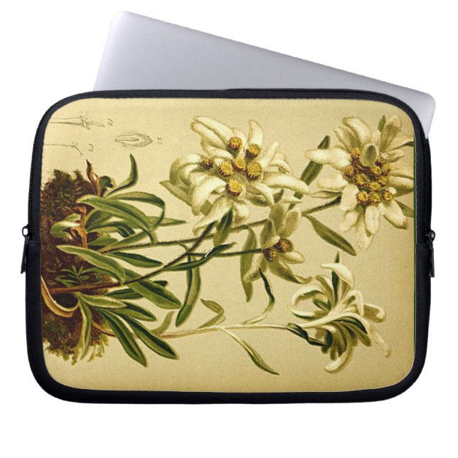 Edelweiss Flower Laptop sleeve Pouch Fodral (Framsidan)
