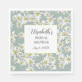 Edelweiss Handillustrerad Personlig Akvarell Pappersservett