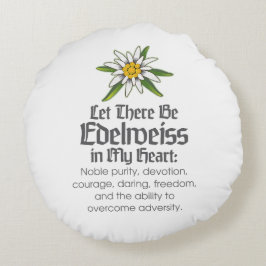 Edelweiss in my Heart Pillow Rund Kudde