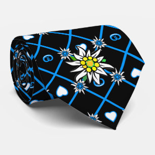 Edelweiss och Edelweiss mönster på svarta slips