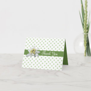 Edelweiss och polka dots som gifta sig tack kort