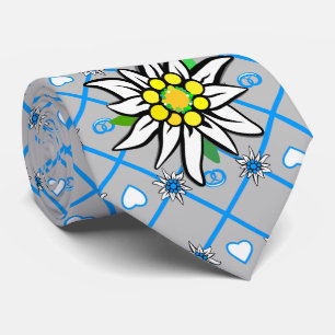 Edelweiss på svart klänning slips