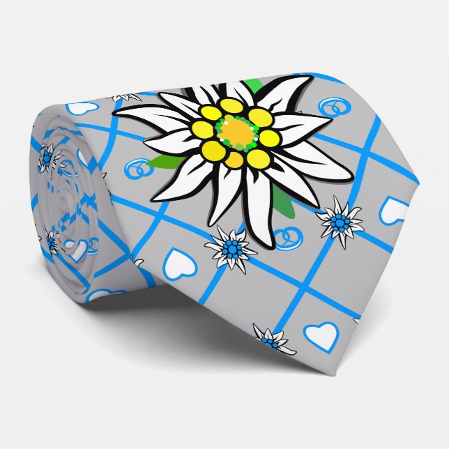 Edelweiss på svart slips (Rullad)
