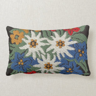 Edelweiss schweizisk alpin blomma lumbarkudde