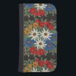 Edelweiss schweizisk alpin blomma plånboksfodral för samsung galaxy s4<br><div class="desc">En avbilda av en blommönster med en needleworklook av alpina blommor för Edelweiss vit av Europa på din produkt. Slösa,  röda,  gula och vitfärger. Leontopodiumalpinum av Schweitz,  Tyskland och Österrike.</div>