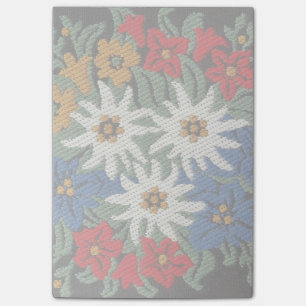 Edelweiss schweizisk alpin blomma post-it block