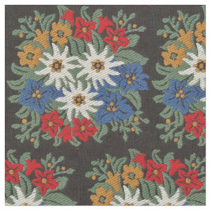 Edelweiss schweizisk alpin blomma tyg