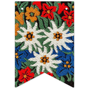 Edelweiss schweizisk alpin blomma vimplar