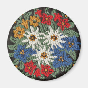 Edelweiss Swiss Alpine Flower Magnet