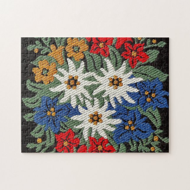 Edelweiss Swiss Alpine Flower Pussel (Horisontell)