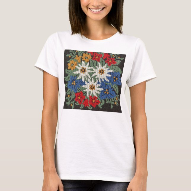 Edelweiss Swiss Alpine Flower Tee (Framsida)
