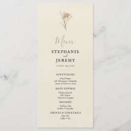 Edelweiss Vintage Blommigt Menu Meny